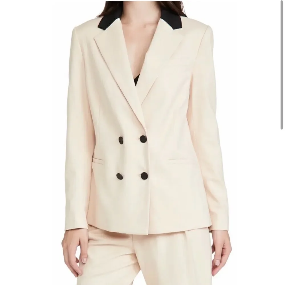 NEW Alice + Olivia Bergen Blazer Sepia Black Size 10 - Picture 4 of 11